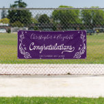 Pueplw White Elegant Chic Wedding Congratulations Banner