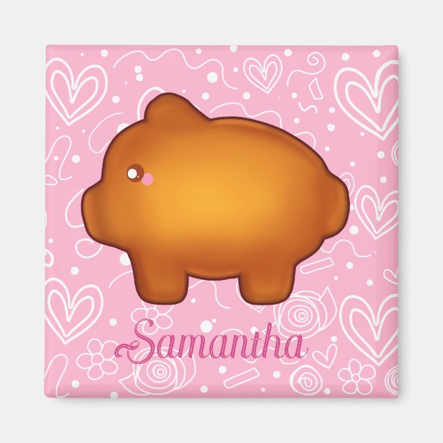 Puerquito De Piloncillo Pan Dulce Magnet (Front)