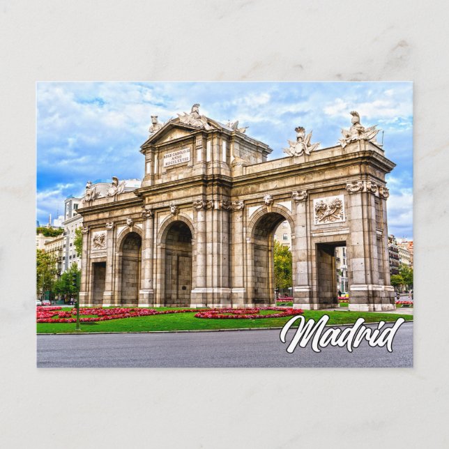 Puerta de Alcala, Madrid, Spain Postcard (Front)