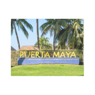 Puerta Maya Mexico Metal Art Décor