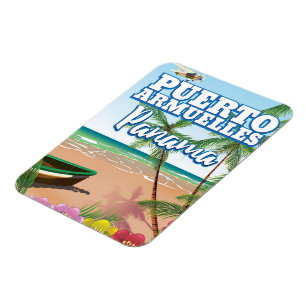 Puerto Armuelles Panama Beach travel poster Magnet