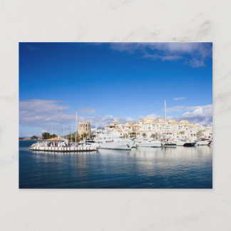 Puerto Banus Marina on Costa del Sol in Spain Postcard