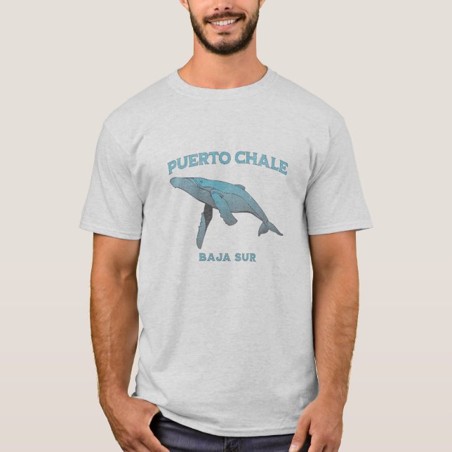 Puerto Chale Baja Sur Mexico Whale T-Shirt (Front)