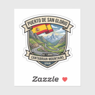 Puerto de San Glorio Spanish Alpine Drive Sticker