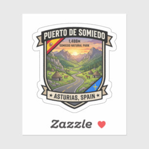 Puerto de Somiedo Asturias Mountain Drive Sticker