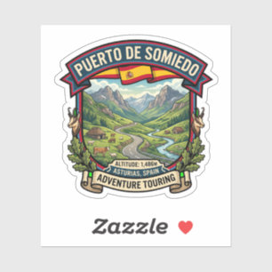 Puerto de Somiedo Spain Mountain Pass Sticker