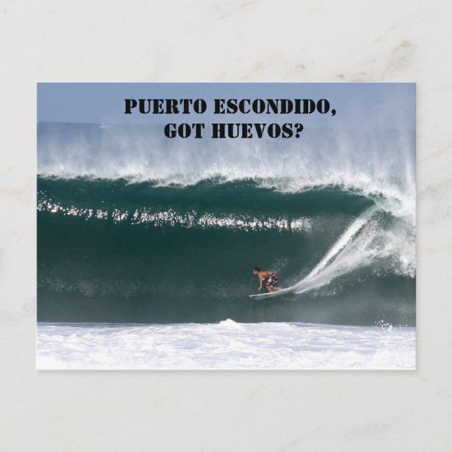 Puerto Escondido, Got huevos? Postcard (Front)