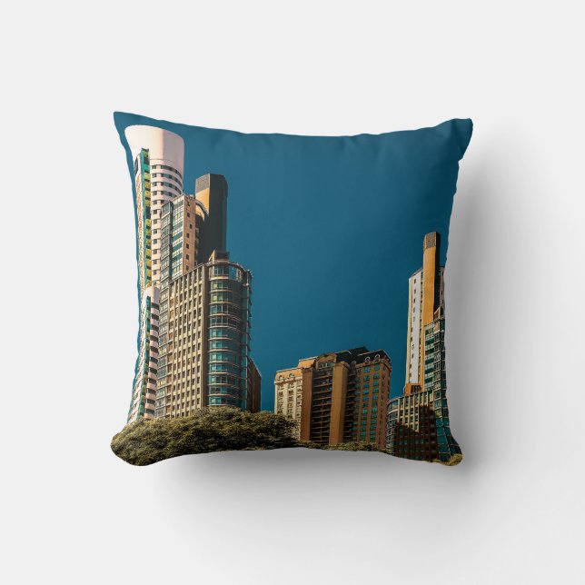 Puerto madero cityscape, buenos aires, argentina throw pillow (Front)