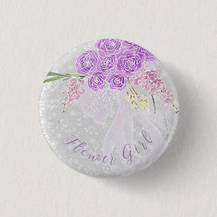 Puerto Madero Flower girl sheer bow Bouquet Button