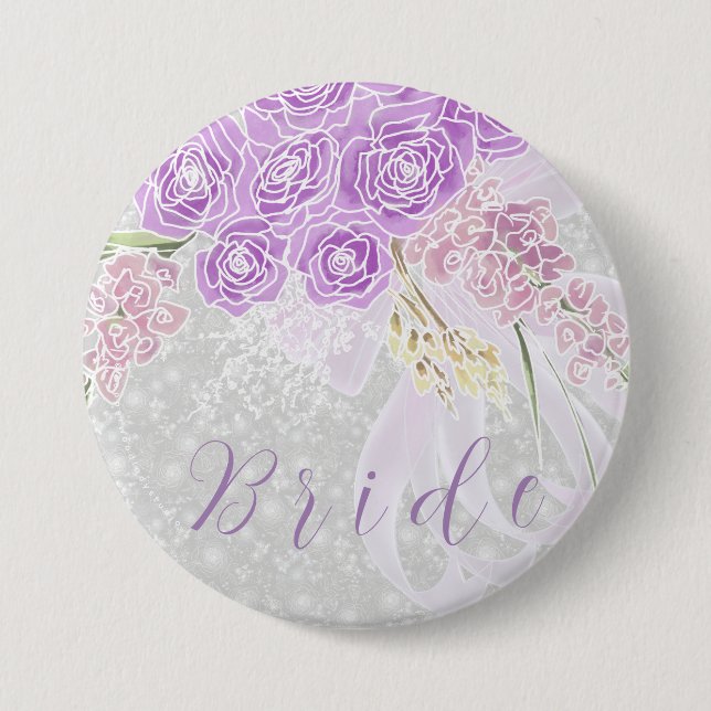 Puerto Madero sheer bow and flower Brides Button (Front)