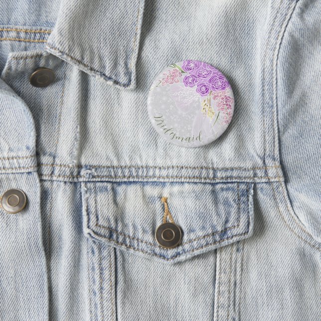 Puerto Madero sheer bow Bouquet bridesmaid button (In Situ)
