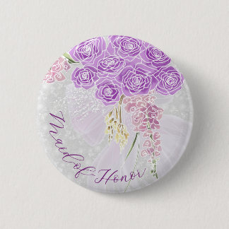 Puerto Madero sheer bow Bouquet Maid-of-Honor  Button