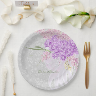 Puerto Madero Sheer lilac bow Bouquet  Paper Plates