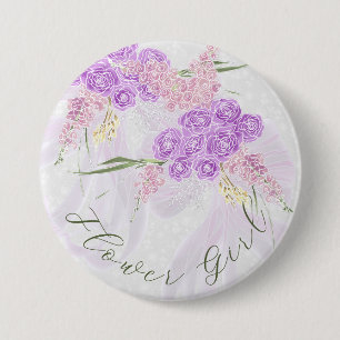 Puerto Madero sheer lilac bows- Bridesmaid Button