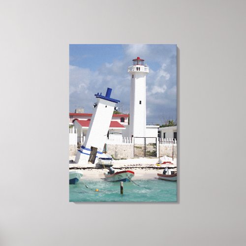 Puerto Morelos Lighthouse Canvas Print