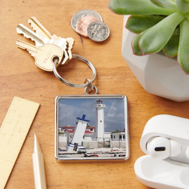 Puerto Morelos Lighthouse Keychain (Desk)