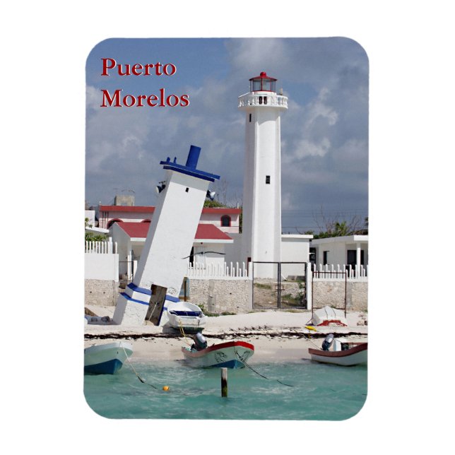 Puerto Morelos Lighthouse Magnet (Vertical)