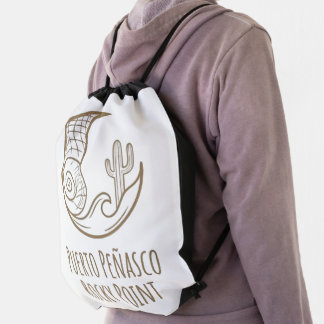 Puerto Peñasco Rocky Point Desert Moon Drawstring  Bag