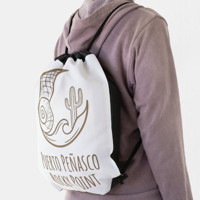 Puerto Peñasco Rocky Point Desert Moon Drawstring  Bag (Insitu)