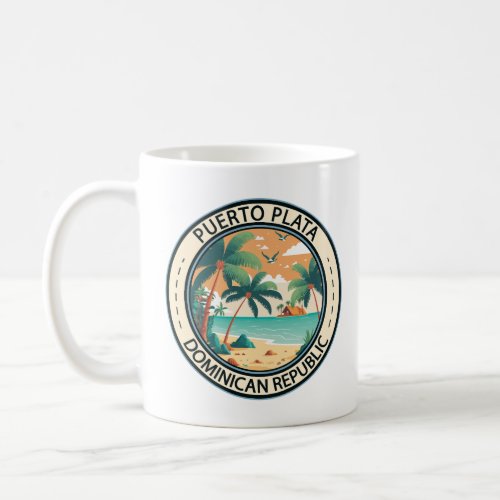 Puerto Plata Dominican Republic Hut Badge Coffee Mug