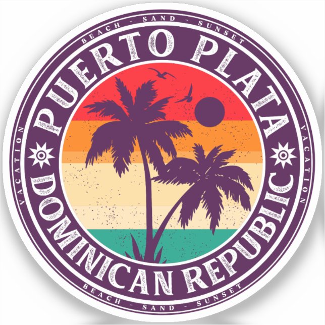 Puerto Plata Dominican republic  Sticker (Front)