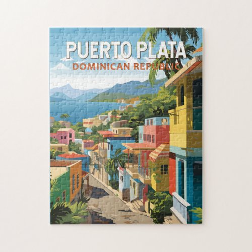 Puerto Plata Dominican Republic Travel Art Vintage Jigsaw Puzzle