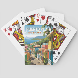 Puerto Plata Dominican Republic Travel Art Vintage Poker Cards