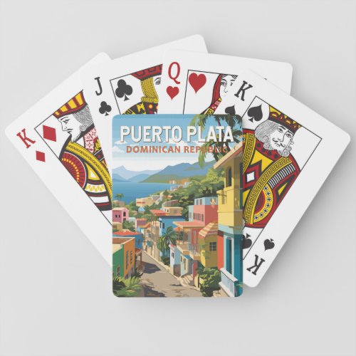 Puerto Plata Dominican Republic Travel Art Vintage Poker Cards