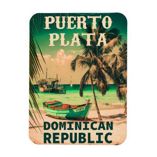 Puerto Plata Dominican Republic _ Vintage Souvenir Magnet