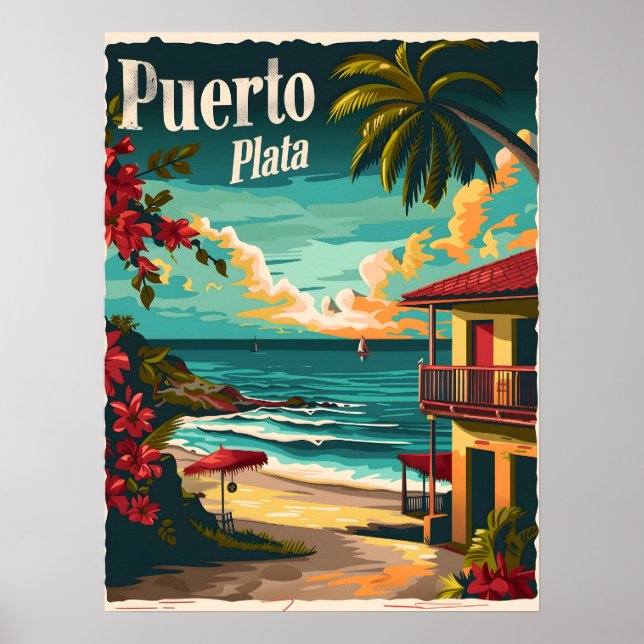 Puerto Plata: Tropical beach Poster (Front)