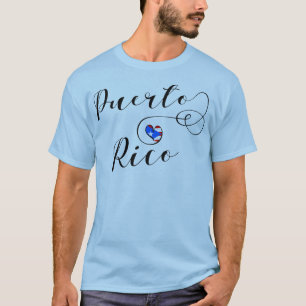 Puerto Rica Flag Heart, Puerto Rican Design T-Shirt