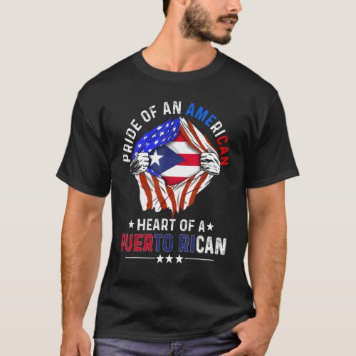 Puerto Rican American America Pride Cuba Puerto Ri T_Shirt