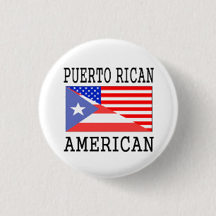 Puerto Rican American Flag Button