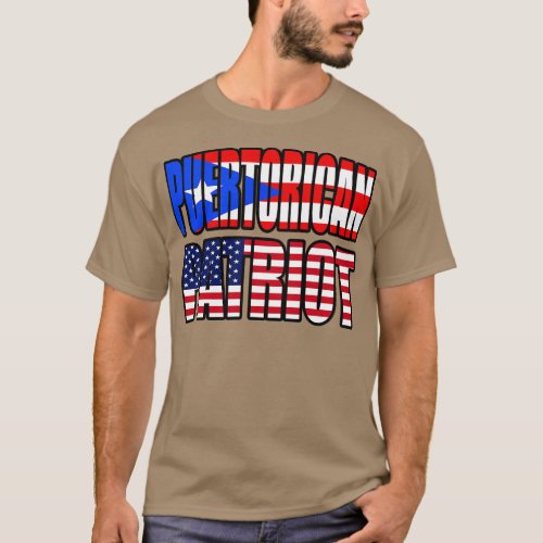 Puerto Rican American Patriot Pride Heritage Flag  T_Shirt