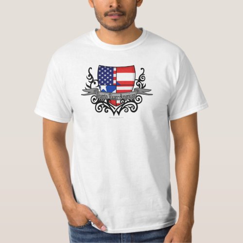 Puerto Rican_American Shield Flag T_Shirt