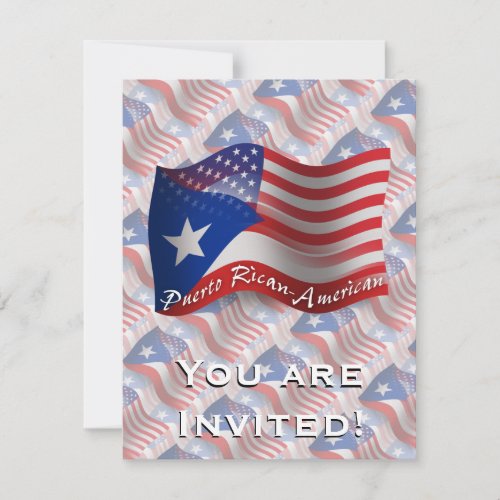 Puerto Rican_American Waving Flag Invitation