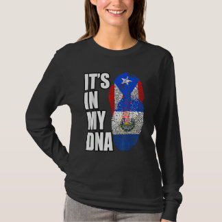 Puerto Rican And Salvadorian Mix Flag T-Shirt