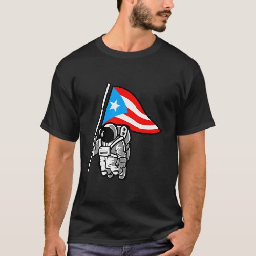 Puerto Rican Astronaut Boricua Flag T_Shirt