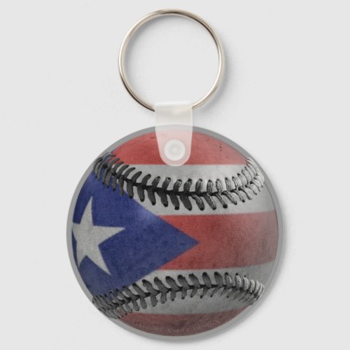 Puerto Rican Baseball Keychain