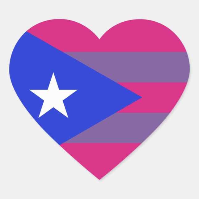 Puerto Rican Bi Pride Bisexual LGBT sticker (Front)
