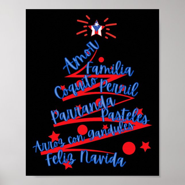 Puerto Rican Christmas Feliz Navidad  Poster (Front)