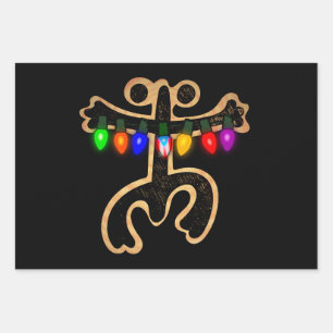 Puerto Rican Coquí Taíno Christmas Festive Holiday Wrapping Paper Sheets