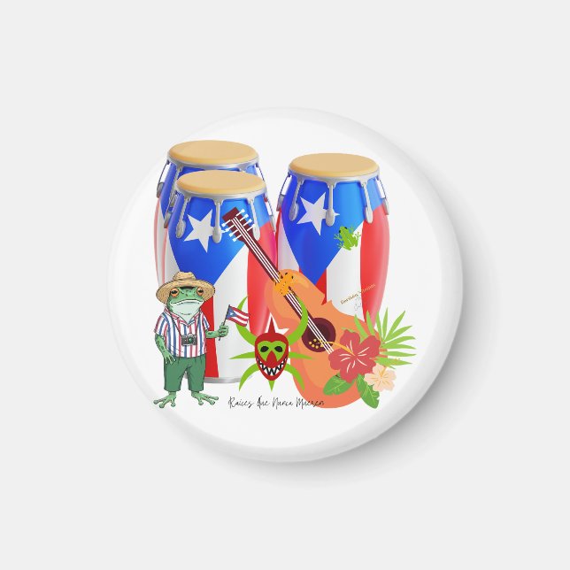 Puerto Rican Cultural Home Accent Magnet (Front)