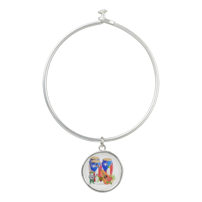 Puerto Rican Cultural Jewelry Bangle Bracelet (Front)