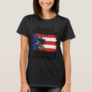 Puerto Rican Dad Funny Boricua Pride Flag and Coqu T-Shirt