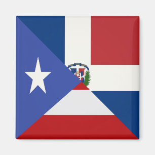 Puerto Rican Dominican Flag   PR DR Republic Magnet