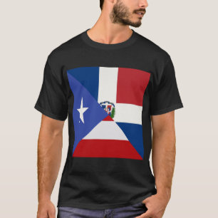 Puerto Rican Dominican Flag PR DR Republic T-Shirt