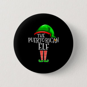 Puerto Rican Elf Family Matching Group Christmas G Button