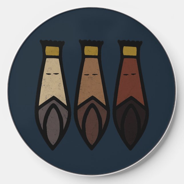 Puerto Rican Feliz Día de Reyes Three Kings Day Wireless Charger (Front)