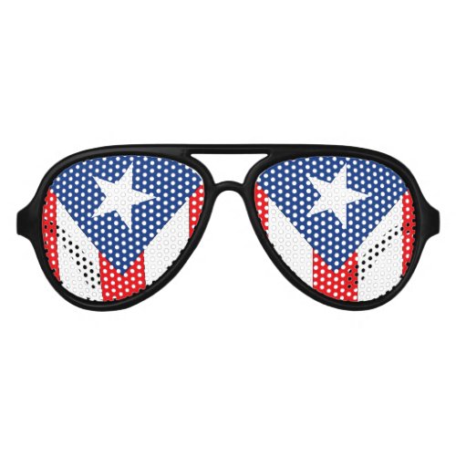 Puerto Rican Flag Aviator Sunglasses